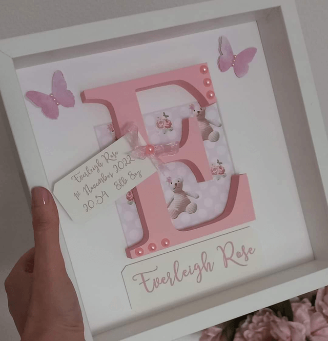 New baby name frame | Gifts for Newborn | New parent gift | Nursery decor | Christening Gift | Letter frame 