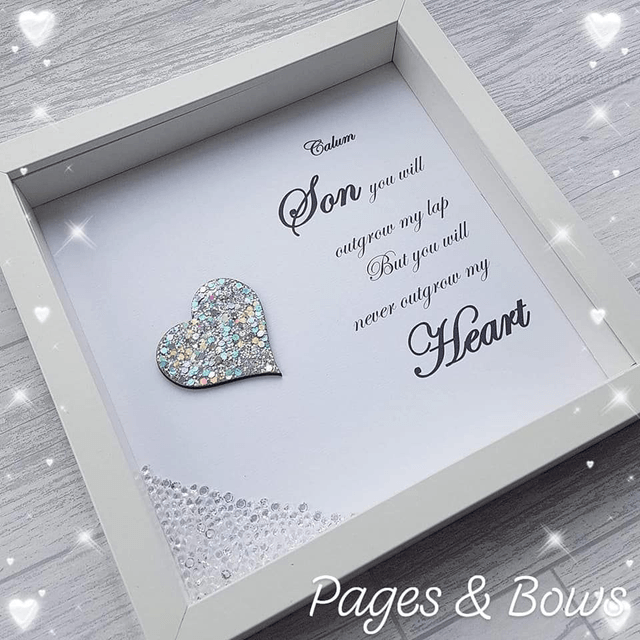 Son personalised heart frame | Gift for him  (1)