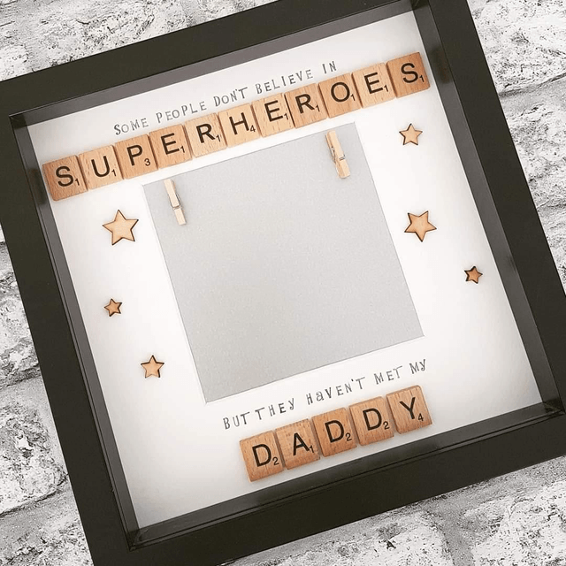 Some people don't believe in superheroes photograph frame | Gifts for Dad | Gifts for him 