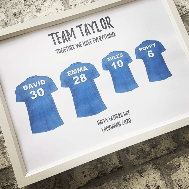 Football print | Team shirts | Gifts for him | Father's Day Gifts