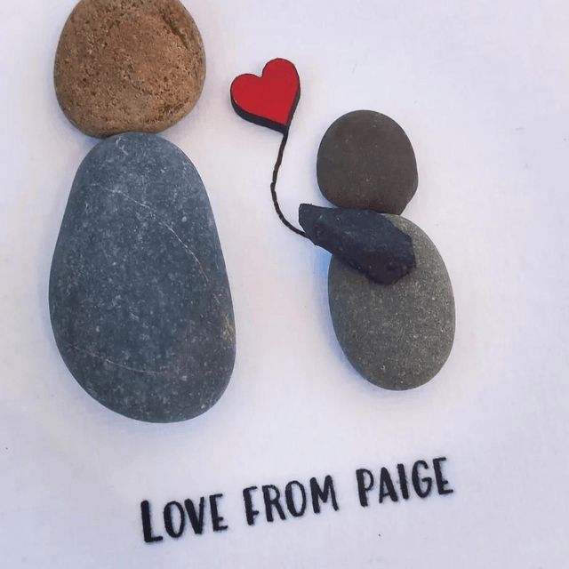 Thank you teacher, canvas frame with pebble art 