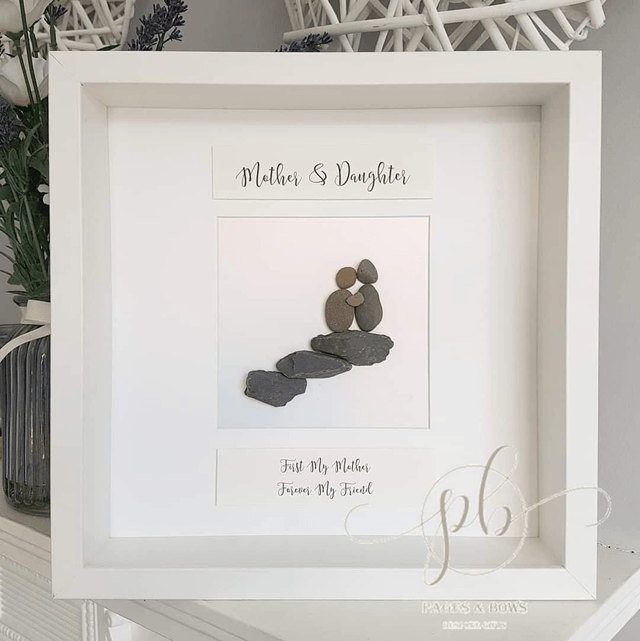 Morher & Daughter pebble picture