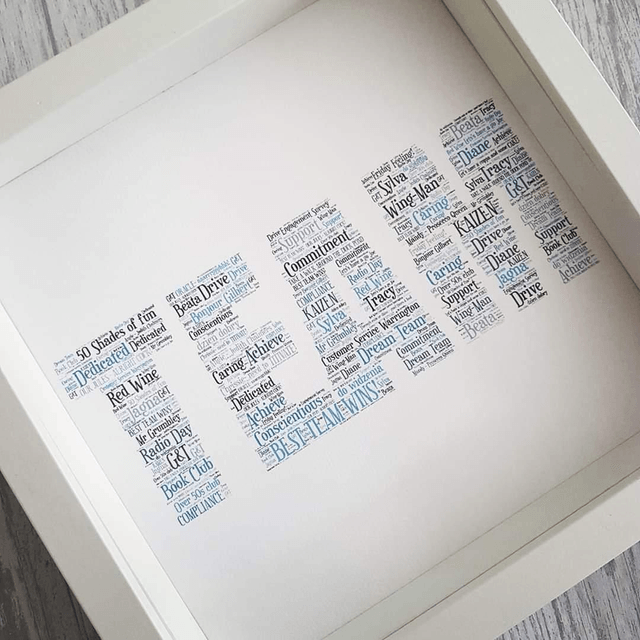 Word frame TEAM | Gifts for colleagues | Leaving gift | Retirement gift | Birthday Gift