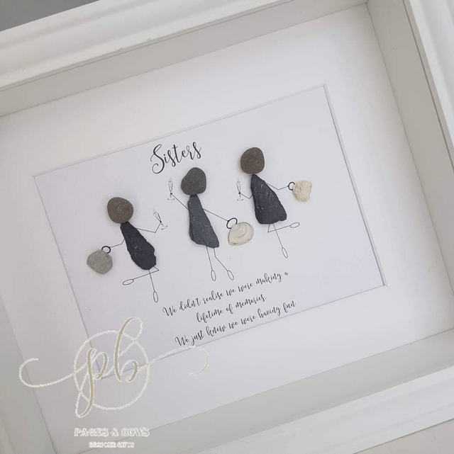 We didn't realise we were making memories pebble picture 