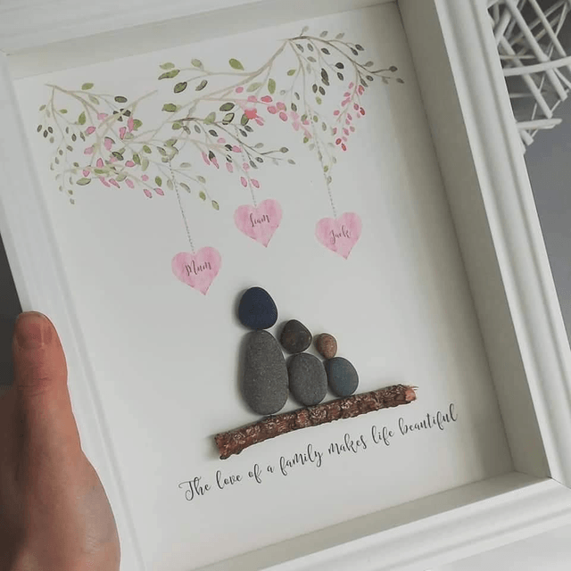 Family tree pebble picture 