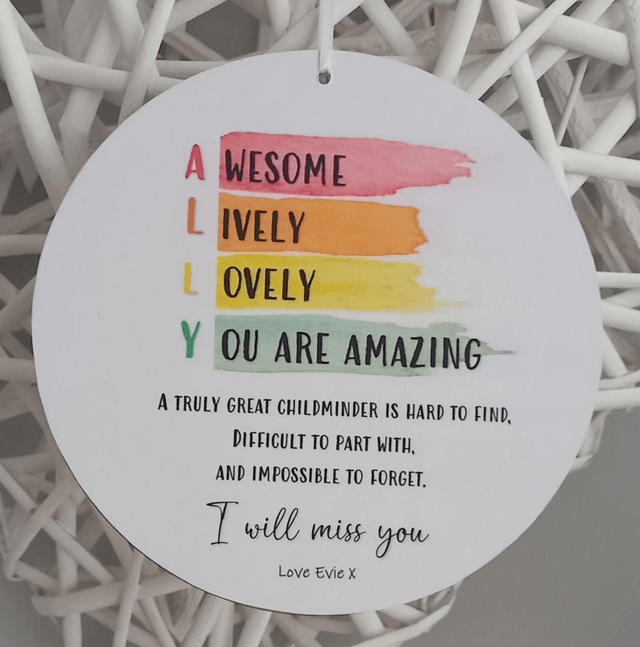 Personalised childminder, nursery teacher gift | Primary school gift | Carer keepsake | Thank you teacher gift 