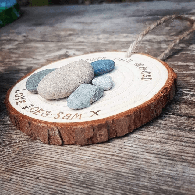 Number One Grandad | Log slice | Gifts for him