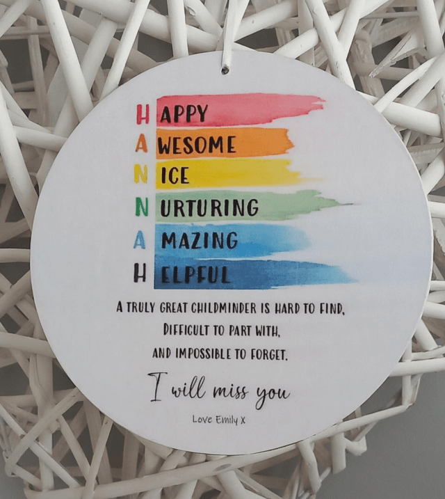 Personalised childminder, nursery teacher gift | Primary school gift | Carer keepsake | Thank you teacher gift 