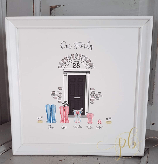 New Home welly print & frame 