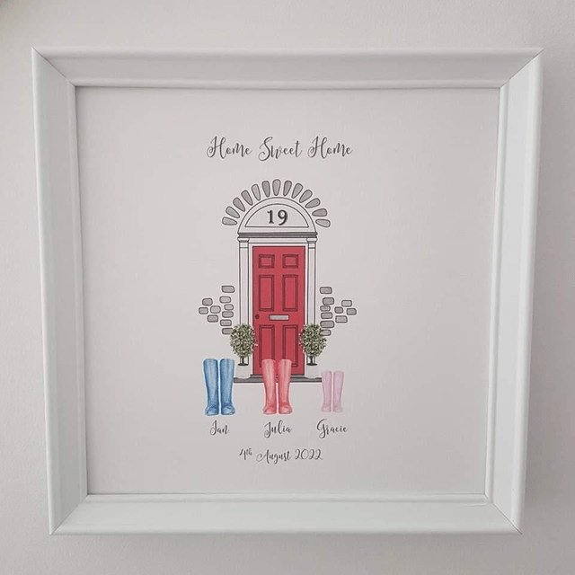 New Home welly print & frame 
