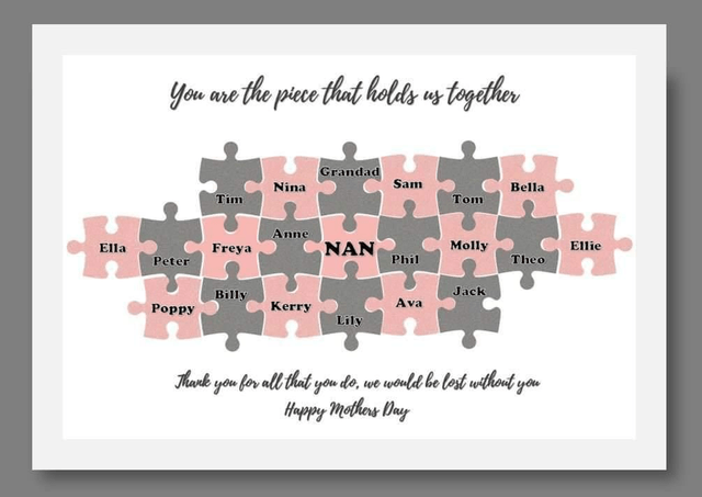 Jigsaw print A4 print & frame 