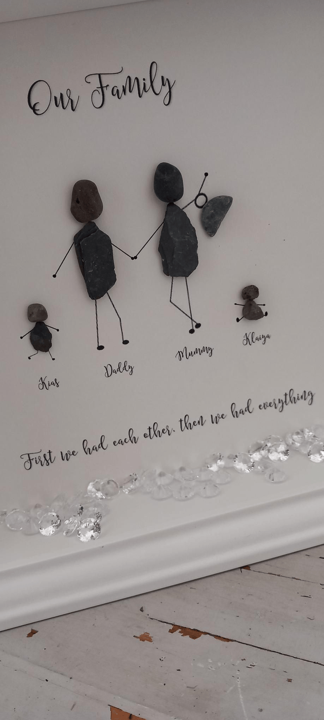 Our family pebble picture 