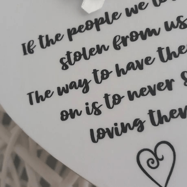 In loving memory heart plaque | Sympathy gift | Condolance gift | Bereavement Gift 