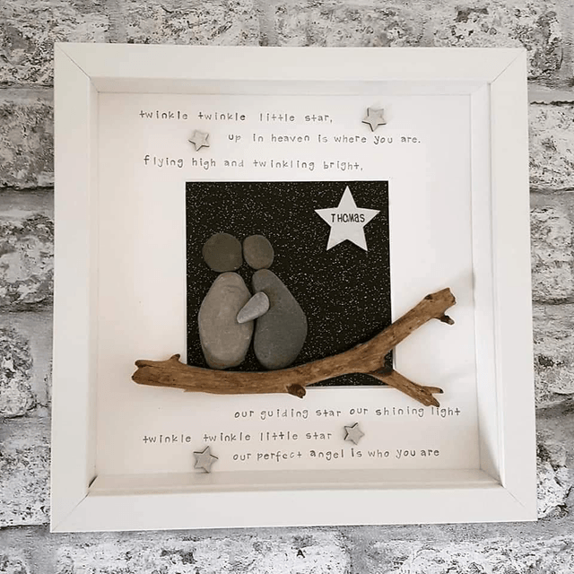 Twinkle twinkle little star pebble picture | Bereavement Gift | Sympathy Gift | In loving Memory 
