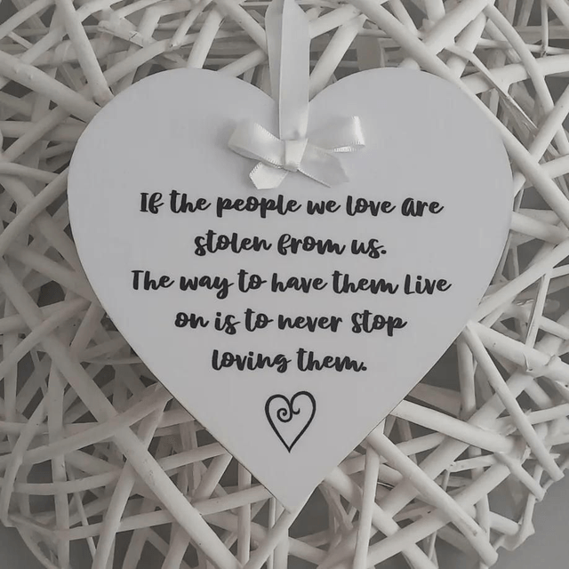 In loving memory heart plaque | Sympathy gift | Condolance gift | Bereavement Gift 