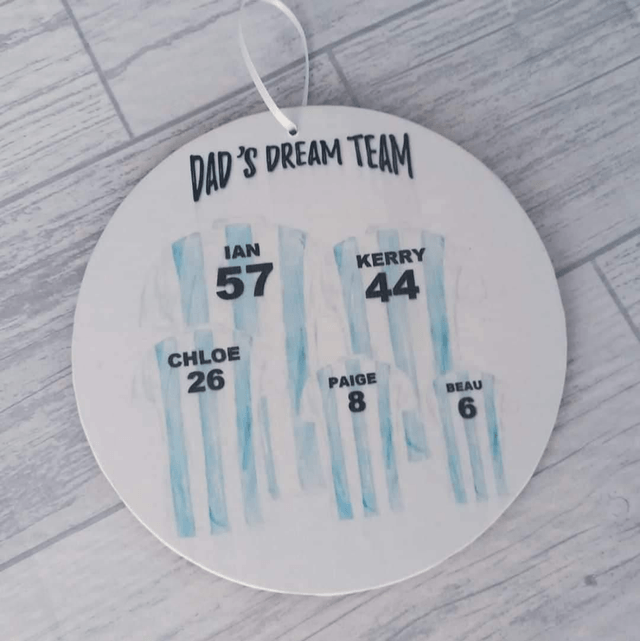 Shirt plaque | Sports shirts | Football sign | Father's day gifts | Gifts for him | Dad gift | Gifts for Daddy
