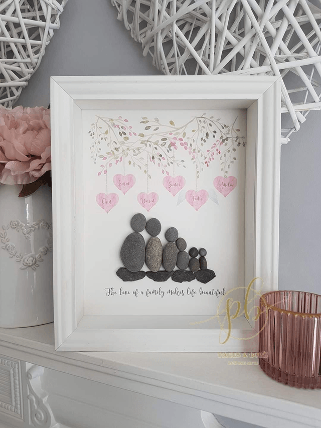 Family tree pebble picture 