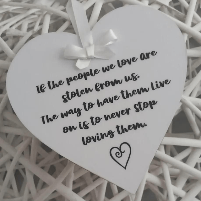 In loving memory heart plaque | Sympathy gift | Condolance gift | Bereavement Gift 