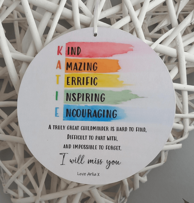 Personalised childminder, nursery teacher gift | Primary school gift | Carer keepsake | Thank you teacher gift 