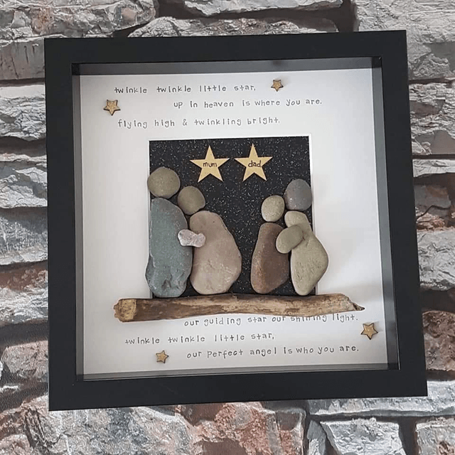 Twinkle twinkle little star pebble picture | Bereavement Gift | Sympathy Gift | In loving Memory 