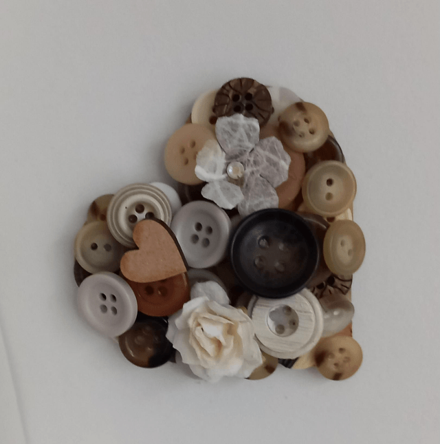 Handmade Motivational Gift with Button Heart – Unique Inspirational Present for Friends
