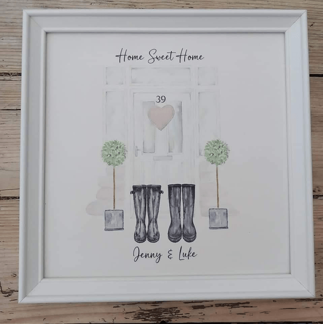 New Home welly print & frame 