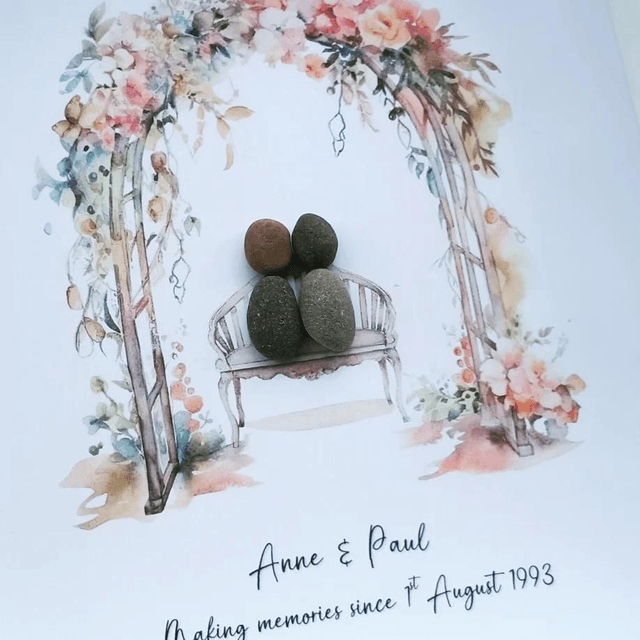 Anniversary pebble picture 