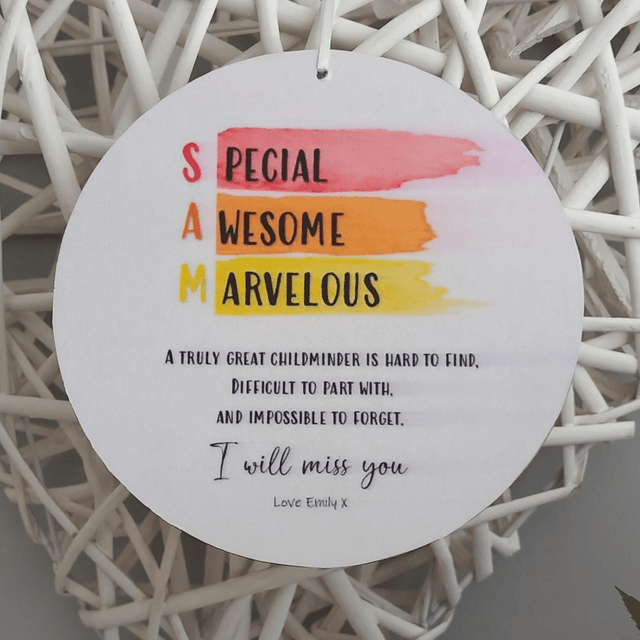 Personalised childminder, nursery teacher gift | Primary school gift | Carer keepsake | Thank you teacher gift 