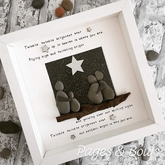 Twinkle twinkle little star pebble picture | Bereavement Gift | Sympathy Gift | In loving Memory 