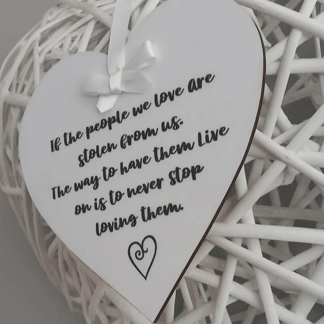 In loving memory heart plaque | Sympathy gift | Condolance gift | Bereavement Gift 
