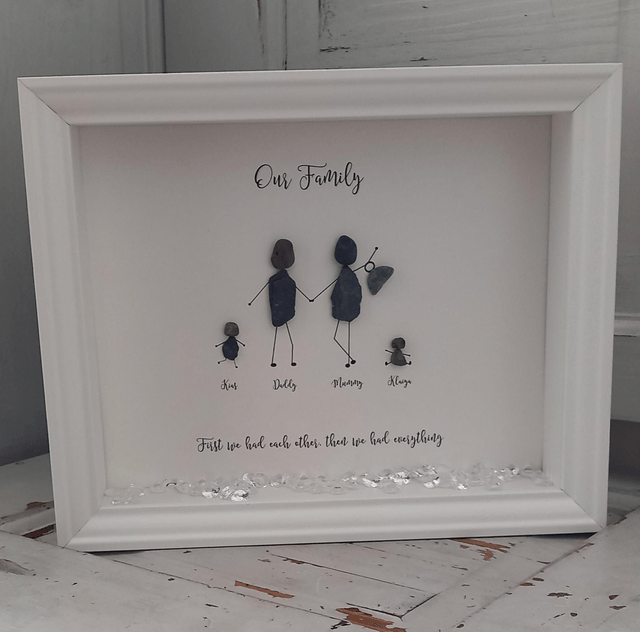 Our family pebble picture 