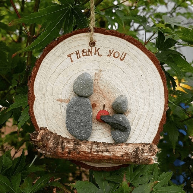Thank you teacher gift | Teacher log slice | Teacher plaque