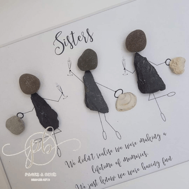 We didn't realise we were making memories pebble picture 