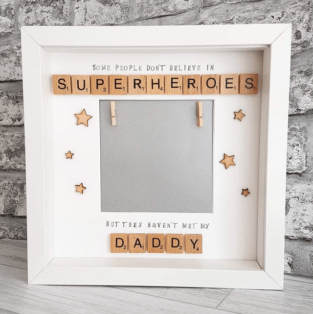 Some people don't believe in superheroes photograph frame | Gifts for Dad | Gifts for him 