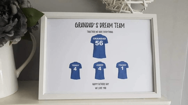 Football print | Team shirts | Gifts for him | Father's Day Gifts