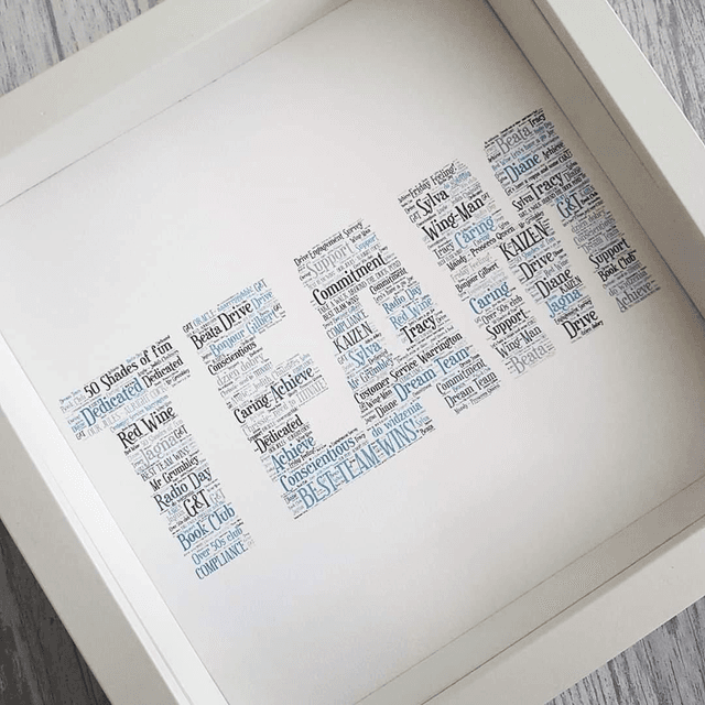 Word frame TEAM | Gifts for colleagues | Leaving gift | Retirement gift | Birthday Gift