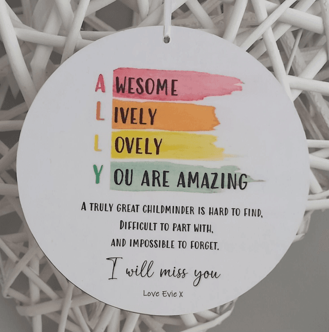 Personalised childminder, nursery teacher gift | Primary school gift | Carer keepsake | Thank you teacher gift 