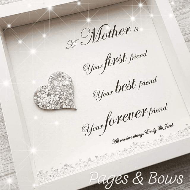 Mother personalised heart frame | Gift for Mum  (1)