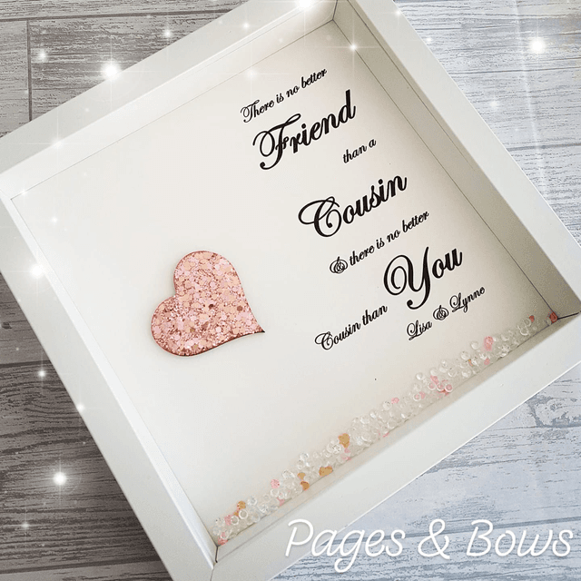 Cousin personalised heart frame  (1)