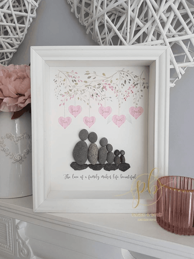 Family tree pebble picture 