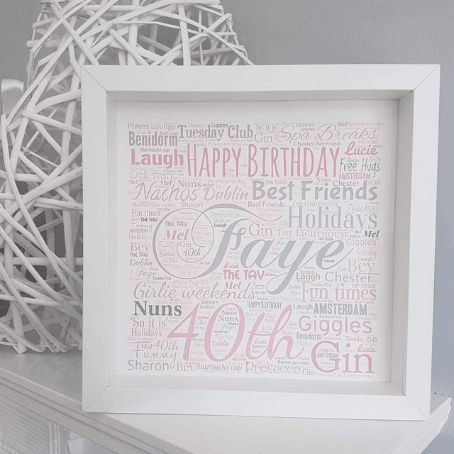 Word frame | Gifts for friends | Birthday Gift 