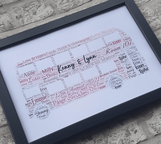 London bus word art 