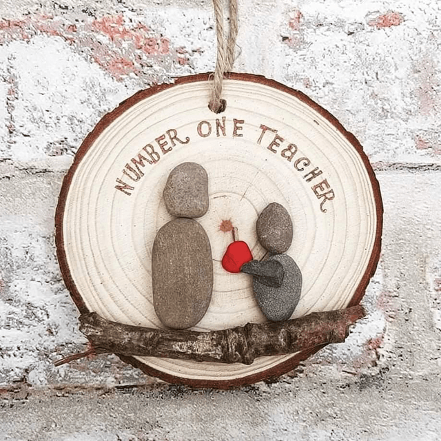 Thank you teacher gift | Teacher log slice | Teacher plaque
